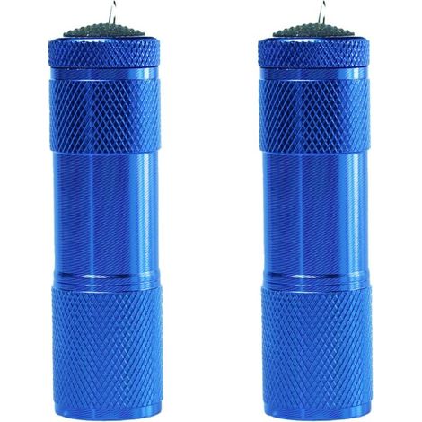 Mini lamp torch to coating in rubber with bandouliere, portable, ideal for the camping and the hiking, blue.2Item (1/5)