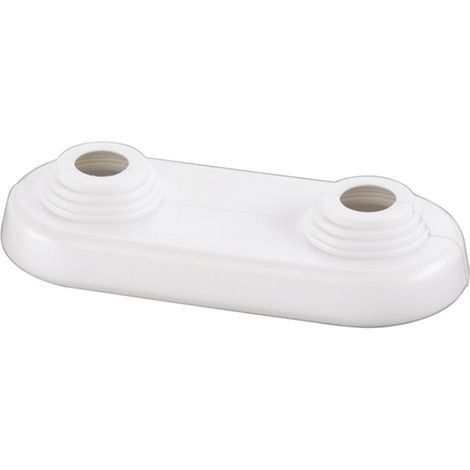 Flamco Roseta doble plana 10-22mm x distancia entre ejes 50mm Plástico blanco, F44214