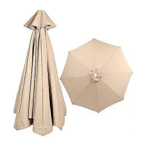 Toile de rechange 3M pour parasol, toile en polyester pour parasol standard à 6 baleines, déporté, abricot (1/4)