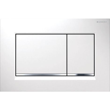 Placca di comando di colore bianco con doppio tasto Geberit Sigma 30 115.883.KJ.1 Bianco (1/2)