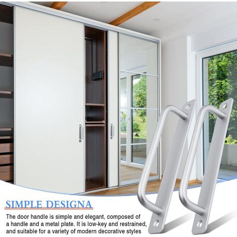 2-teiliger Schiebetürgriff aus Aluminium für Scheunentüren, Flusstüren, Gartentüren und Schranktüren. (1/5)