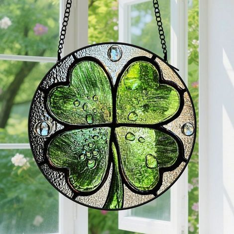 Capteur de Soleil en Vitrail Décoration Spirituelle pour Maison 30cm (1/4)
