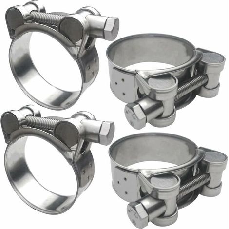 4-teilige Schlauchschellen aus Edelstahl 304, verstellbare Schlauchschellen 64-67 mm für Baustellenfahrzeuge, Boote, Motorräder usw. (1/4)