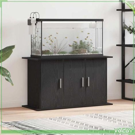 Support d'aquarium - Chêne noir - 101 x 41 x 58 cm - Bois d'ingénierie - Montage requis (1/5)