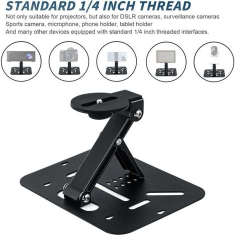 Support De Projecteur, Support Videoprojecteur, Mural Bureau Projecteursupport Avec Interface À Vis 1/4", Pour Home Cinéma, Salle (1/5)