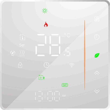 Thermostat WiFi Connecté, pour Chauffage au Sol Électrique Compatible avec Alexa et Google Home, Commande Vocale et Contrôle à Distance (1/5)