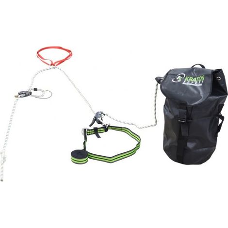 KRATOS SAFETY - Kit antichute avec système d'évacuation pré-incorporé, 50 m