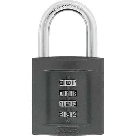 Cadenas a combinaison Zamack Serie 158 4 chiffres 50mm noir Abus (1/5)