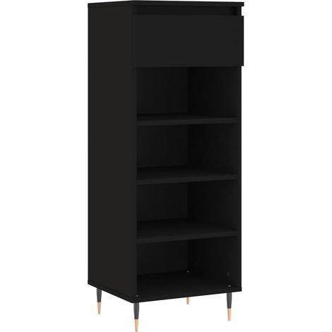 Maison Exclusive - Scarpiera Nera 40x36x105 cm in Legno Multistrato