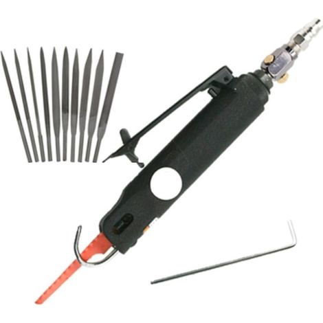 Kit de micro-meuleuse pneumatique Fichier à Air alternatif puissant de qualité 5MM double mandrin scie à Air Machine de gravure et de polissage 10 pièces de fichiers de 5MM (1/5)