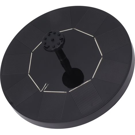 Fontaine solaire ronde flottante de 2,5 W pour bain d'oiseaux, bassin et jardin. (1/5)