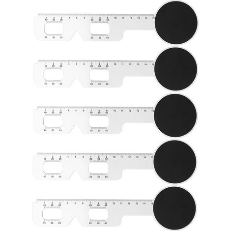 5 Pièces Règle PD Œil Distance Pupillaire Pupillomètre en Plastique Mesure (1/5)