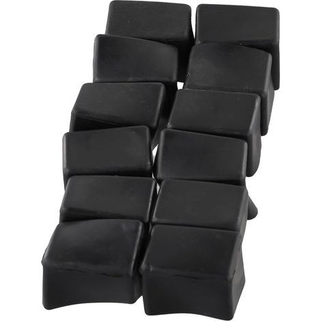 Set of 12 rectangular rubber feet for upholstered furniture - Square floor protectors - 20 x 30 mm (1/5)