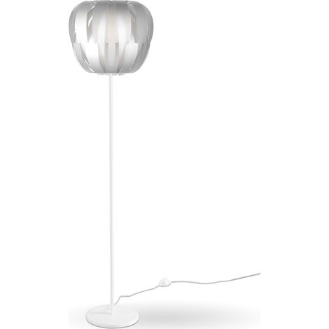 Piantana Moderna Queen Polilux ® Argento E Metallo 1 Luce E27 (1/2)