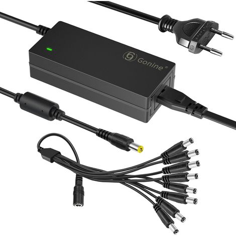 Adaptateur d'alimentation pour caméra de sécurité avec répartiteur 8 Voies, Alimentation 12V 5A pour caméras IP et BNC de, , , , , , (1/5)