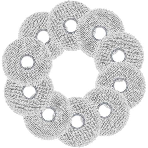 ALLIANDISFOREHILL Lot de 10 Serpillres pour ECOVACS DEEBOT T30 Pro Omni,T30S Pro/Combo/Complete,T50 Omni/Pro/Max,N30 Pro,X5,X2 Microfibre Amliore, Douce, Lavable et Rutilisable Chiffons (1/5)