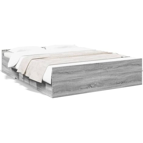 Maison Exclusive - Giroletto Cassetti Grigio Sonoma 160x200 cm Legno Multistrato