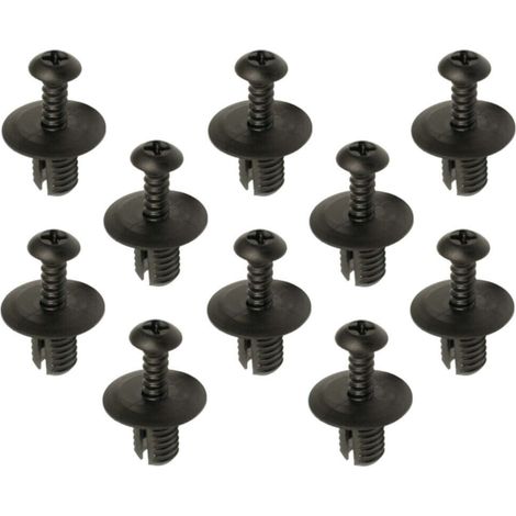 10x rivet à frapper visser Ø8 x 3-10mm expansion plastique clip fixation agrafe pare-chocs garniture