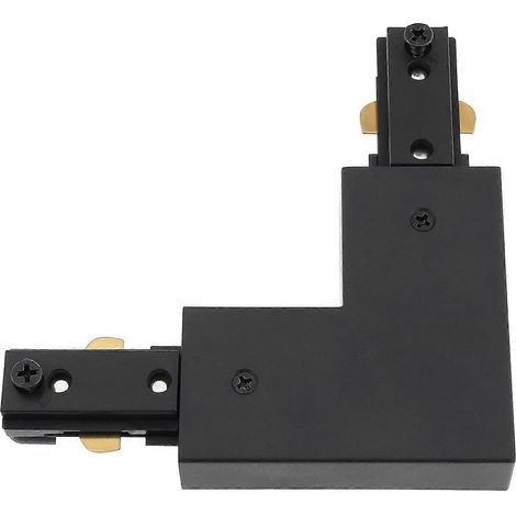 H-Schienenbeleuchtung L-förmiger Verbinder 3-adrig, einphasig, Typ H, 90°, schwarz