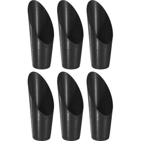 Lot de 6 Pelles à Terreau pour Bonsaï, Cuillères de Jardin en Plastique à Godet pour Repiquage/Plantation de Fleurs/Plantes Grasses, Petits Outils de Jardin Colorés [Noir] (1/5)