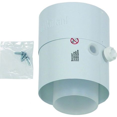 Vaillant Pieza intermedia con orificios de prueba para conducto de aire/humos, PP, 80/125 mm, 301369