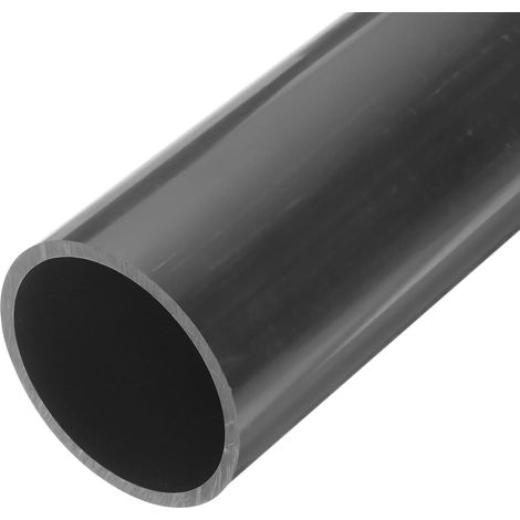 Tube rigide en PVC, tuyau rond, quincaillerie, tube 67,8 mm de diamètre intérieur, 76 mm (3 pouces) de diamètre extérieur, 250 mm, gris foncé, haute résistance pour tuyau d'eau (1/5)