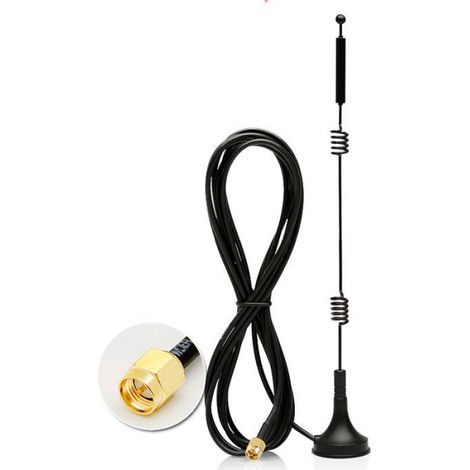 SMA Mâle,Bande Touristique WiFi 2.4GHz 5GHz 5.8GHz 12dBi Base Magnétique, Antenne Mâle SMA pour Vidéo, Caméra de Sécurité, Enregis (1/5)