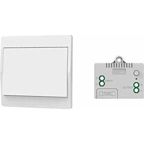 Interrupteur Sans Fil Auto-Alimenté, Télécommande Étanche IP65 pour Luminaire et Électroménager, Installation Directe Salle de Bain (1/5)