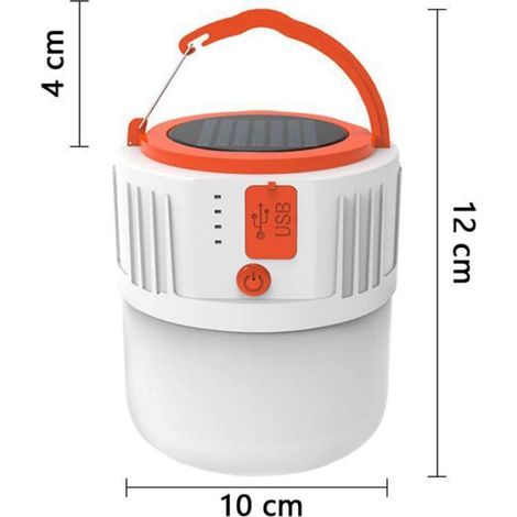 Lanterne - LED - Rechargeable - 2400 mAh - 5 Modes - IPX4 - Pour Camping Et Plein Air - 1 Pièce (1/4)