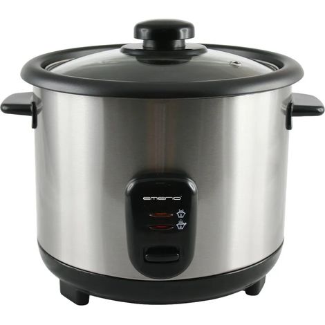 Cuiseur à riz Emerio 1,5 litre – Fonction maintien au chaud et arrêt automatique – Revêtement antiadhésif – RCE-110118.5 – Noir