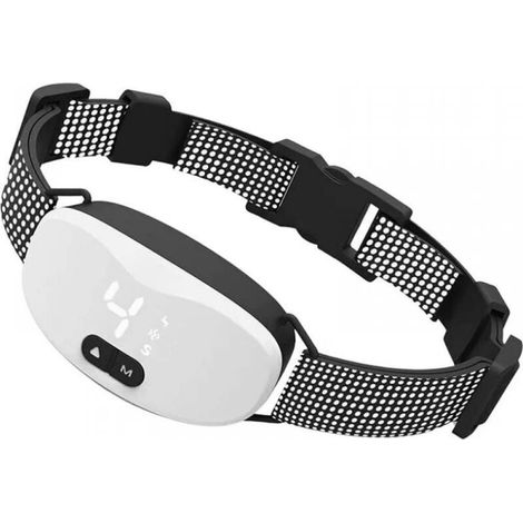 Anti-barking dog collar, automatic collar with 7 sensitivity levels, 0-8 vibration levels, shock and sound modes, IP67 waterproof and rechargeable, white (1/5)