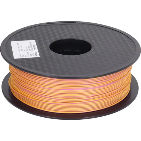 Filament PLA bicolore doré et violet 1,75 mm pour imprimante 3D, consommable d'extrusion 30‑45 mm/s (1/5)