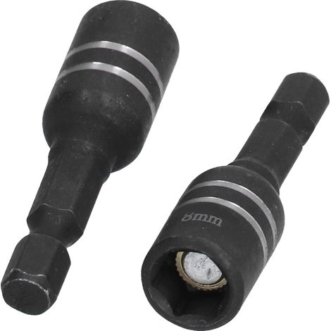 10-teiliges Steckschlüssel-Set aus Chrom-Vanadium-Stahl mit Schnellverschluss und Magnetverschluss für Schlagbohrmaschinen (1/5)