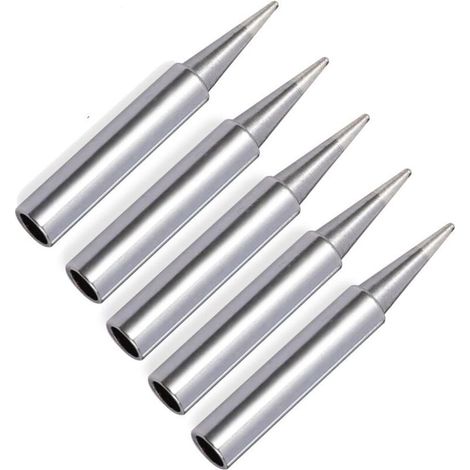 Panne à Souder, 5 Pièces 900M-T-B Pointe de Fer à Souder de Remplacement, Pointes de Soudure Alliages Plaqué Nickel, Applicable,Station de Reprise de Soudure Conseils Soudage Outil (1/4)