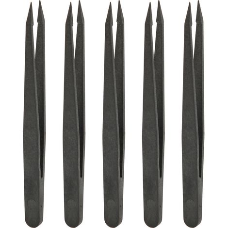 10 pièces Pince Anti-Statique Plastique Brillant Lignes Noires pour Aide Auditive et Travail en Laboratoire Électronique (1/5)