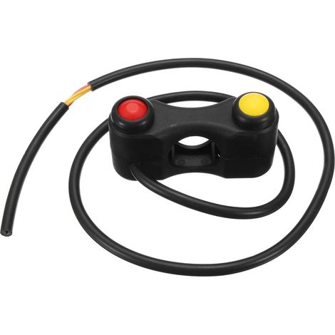Kit di interruttori a doppio pulsante da 22 mm (7/8 di pollice) per montaggio su manubrio di moto da corsa (1/5)