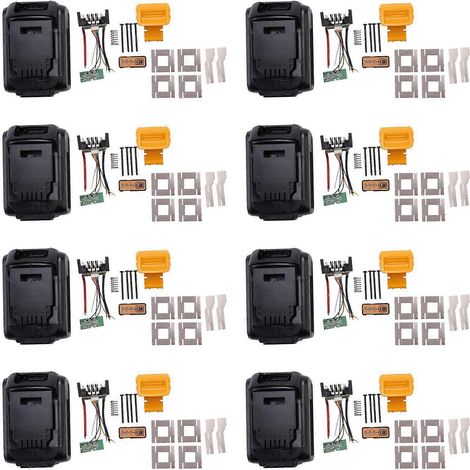 8X Boîtier de remplacement en plastique pour batterie Dewalt 18V 20V 3,0Ah 4,0Ah DCB201, DCB203, DCB204, DCB200 (1/5)
