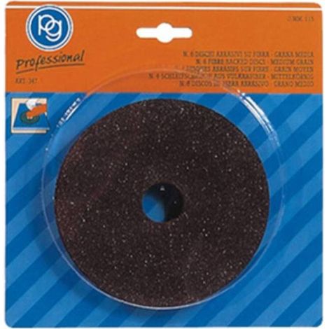 POGGI 347.00 6 DISCHI ABRASIVI FIBRA D 115 MM GR  36