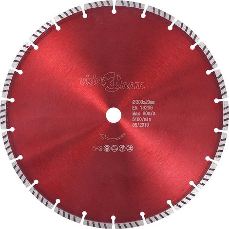 Disque de coupe diamanté avec acier turbo 300 mm (1/4)