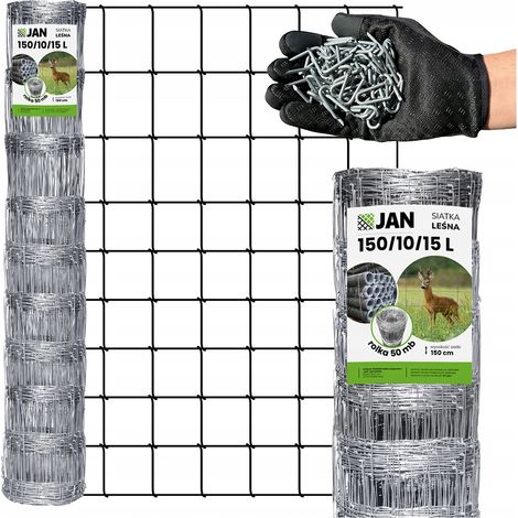 Filet forestier 150/10/15L, 50 m offerts. Pratique pour toutes les clôtures. Populaire.