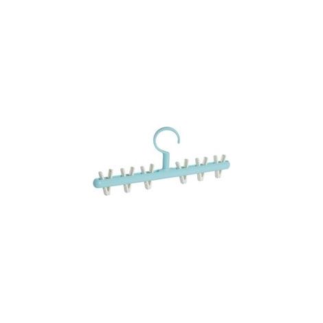 Cintre pour chaussettes avec 6 clips détachables, rotation 360°, bleu – (1/5)