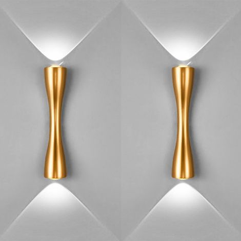 Set di 2 applique a LED impermeabili a forma di tromba lunga, applique a LED minimalista per ambienti, 220 V, 35 cm, 6 W, luce bianca (1/5)