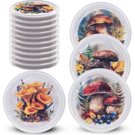 KADAX Deckel fi82 10er Pack Pilze Aquarell TO