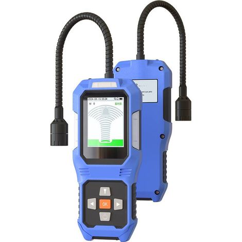 Rilevatore di perdite di refrigerante ricaricabile, rilevatore di perdite di freon con 3 livelli di sensibilità e 3 tipi di allarme, per CFC, HCFC, HFC, HFO, HC per uso automobilistico, domestico e in (1/5)