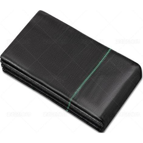 Toiles paillage geotextile - 1 pièce, 1m x 10m noire agricole anti mauvaises herbes anti racine - Perméable eau/air UV résistant (1/5)