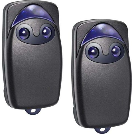 (Pack de 2)Télécommande Universelle 433 MHz pour Portail - replacement pour Flo2r-s, Compatible avec N1ce ONE1, ON1, FLOXIR, FLOXR, FLOX2R, OX2 - Idéale pour Portes Automatiques et Volets Roulants