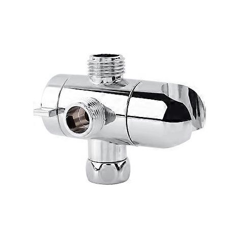 Duscharm-Umsteller, 1/2"-Winkelventil-Montagehalterung für Handbrause, universelle Duschkomponenten für Badezimmer, Chrom