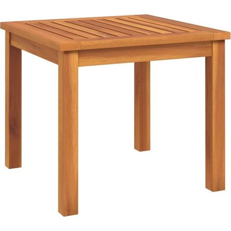 Table basse, dimensions 40x40x36 cm, bois d'acacia massif. (1/5)