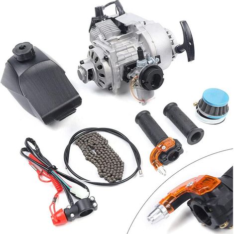Gojoy – Moteur 49cc 2 temps monocylindre refroidi par air – Culasse haute performance – Démarrage facile à tirer – Pour Pocket Bike Mini Dirt Bike ATV (1/5)