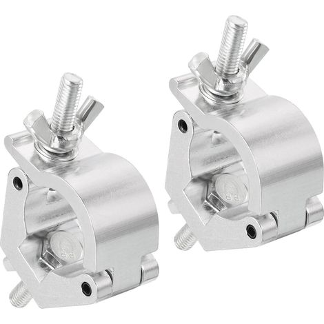 Attaches de Poutre Légère, Collier de Serrage en Alliage d'Aluminium pour Tuyau de Lumière de Scène de 1,18 à 1,42 Pouces OD, Charge Maximale de 150 Lb, Boucle Unique, 2 Pièces (1/5)